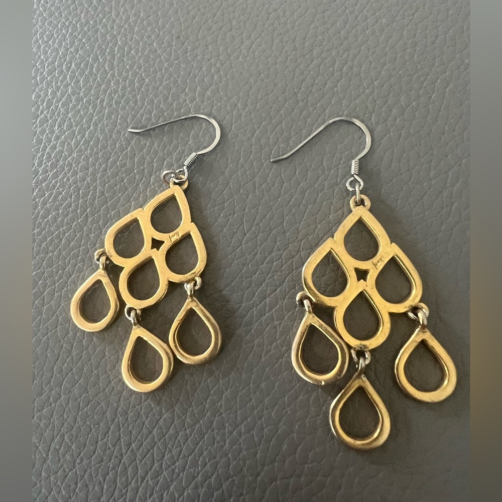 gold chandelier drop dangle earrings